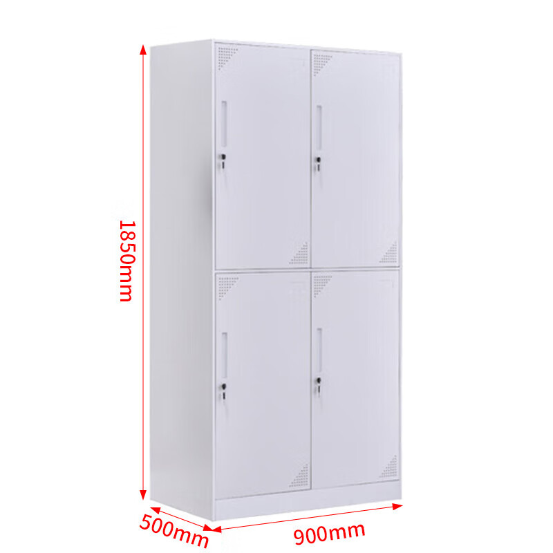 Zhenyuan ZY-GYGC-15 disassembly locker narrow side storage cabinet pure white four doors 900*500*1850mm steel platform
