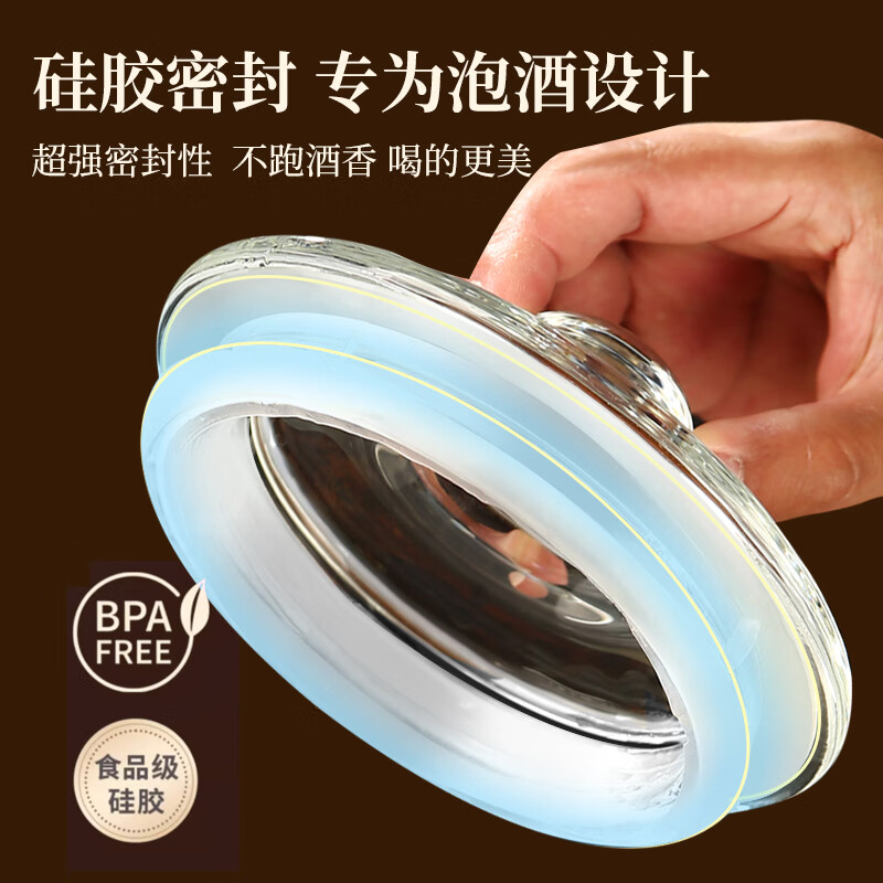 Wood engraving pattern bubble wine glass bottle with faucet base high-end bubble wine special tank 10 catties bubble wine bottle container bubble wine tank