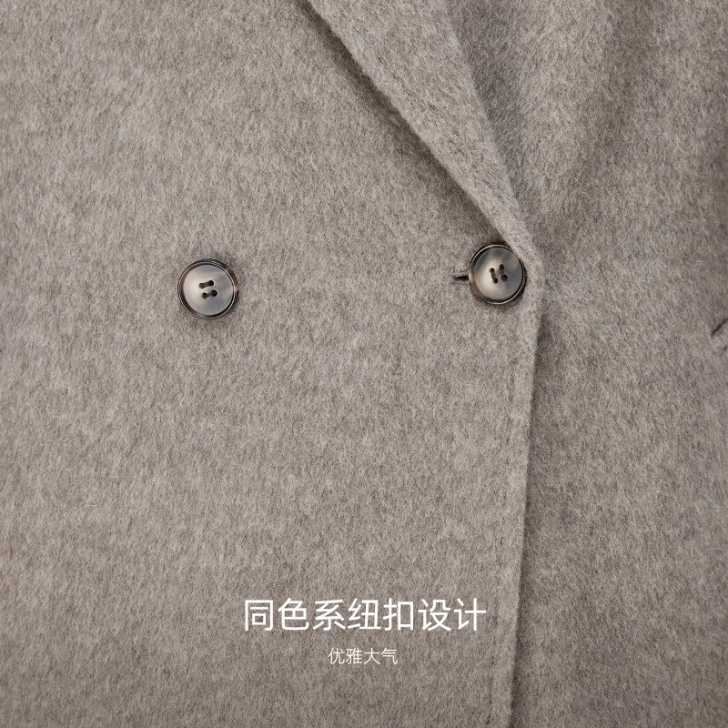 VEROMODA woolen coat for women 2025 winter new style raglan sleeves belt atmospheric simple coat versatile 325427002