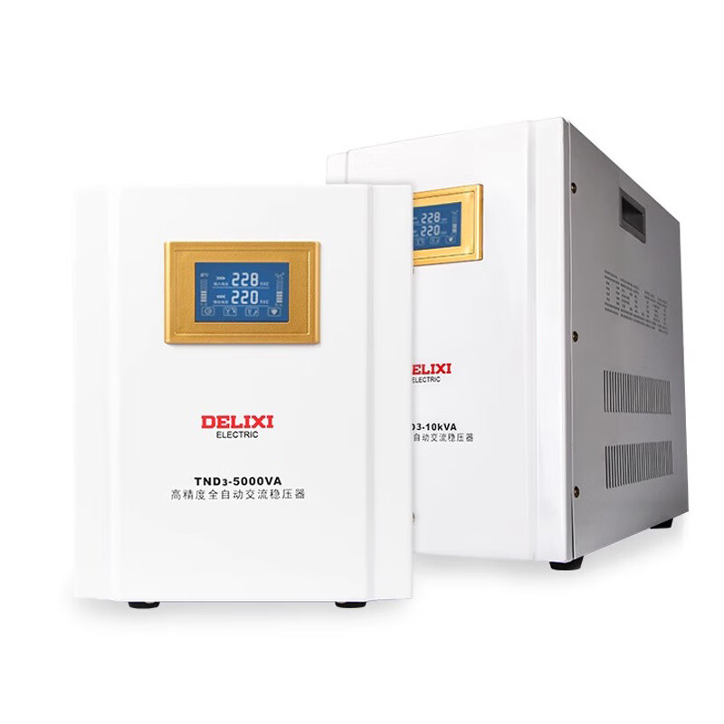 Delixi electrical voltage regulator TND3 fully automatic lightning protection 220v single-phase computer TV power supply voltage regulator stabilizer TND3-1.5KVA digital display lightning protection 1500W + row plug