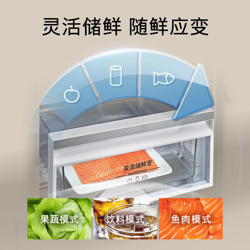 SIEMENS 60cm ultra-thin flat-mounted 512-liter variable frequency double-door household refrigerator with double doors, antibacterial and odor-free, variable temperature fresh storage room KA92E1141C