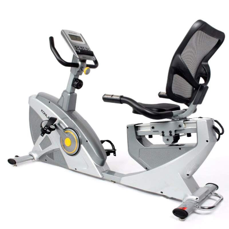 Kang Lejia horizontal exercise bike home bicycle indoor sports bicycle middle-aged and elderly fitness equipment lower limb training black