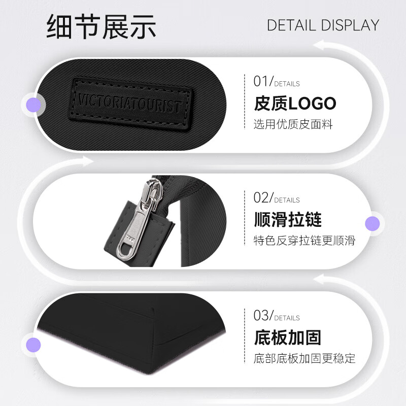 VICTORIATOURIST computer bag portable 16-inch laptop bag Apple macbook Lenovo Huawei large capacity briefcase