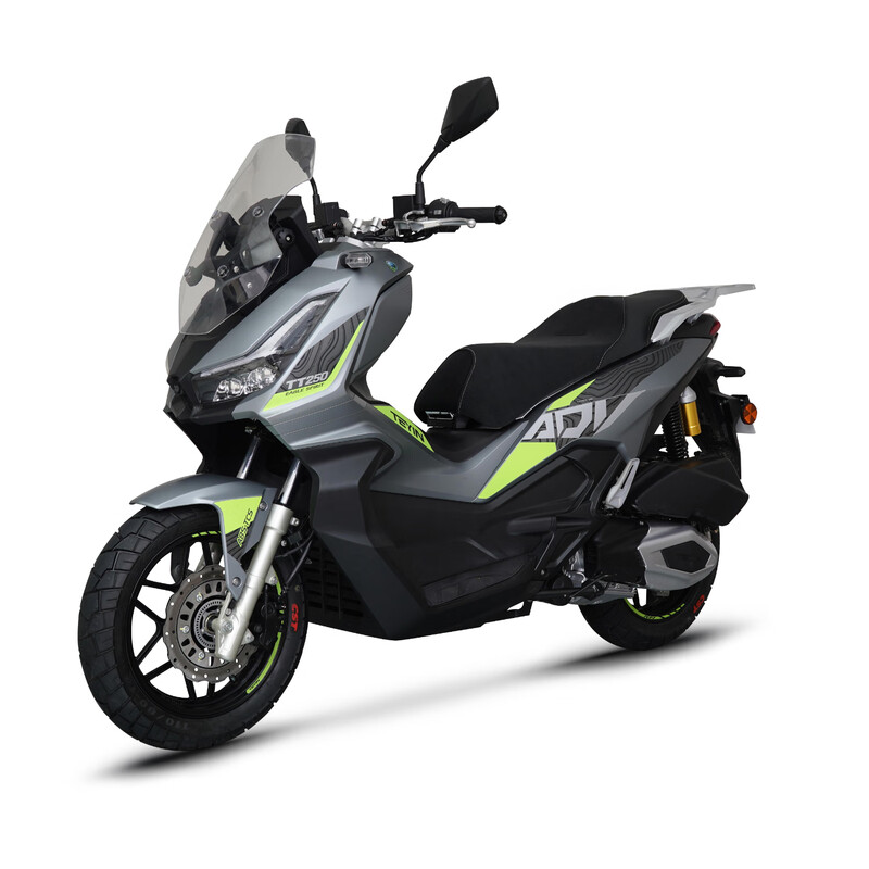 TEYIN TT250ADV fuel scooter long-distance motorcycle Loncin water-cooled engine cement gray 12-month interest-free