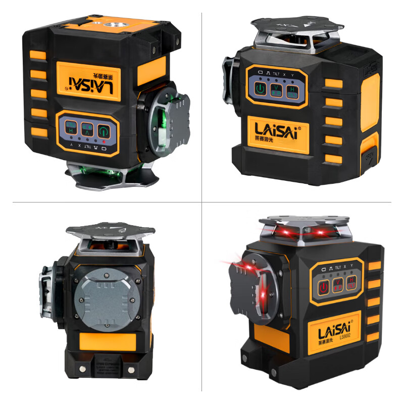 Laisai laser level high-precision strong light thin line new LSG6682 LS6682 green light red light 12-line laser infrared red light 12-line dual-electric model (long battery life)/120 mW