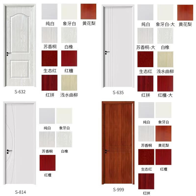 Jingtian home entrance door, bedroom door, environmentally friendly indoor paint-free composite door, kitchen door and door frame, installation package, basic model, ecological composite wooden door (honeycomb paper filling), single door leaf (excluding door cover hardware) - see details for style/ask customer service