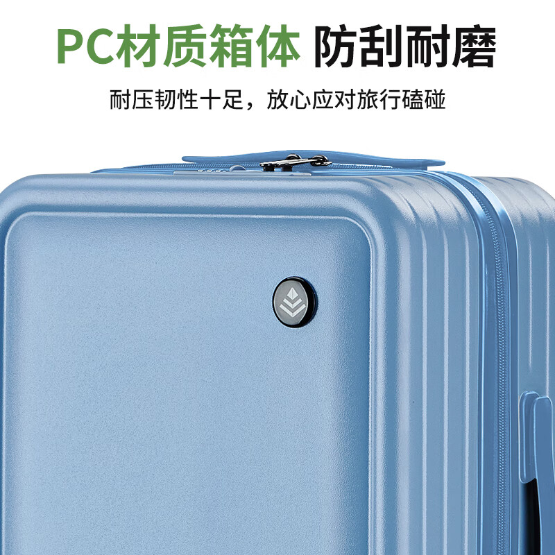 Voyagetime suitcase trolley case small boarding case universal wheel student suitcase sturdy and durable password box 16 inches blue