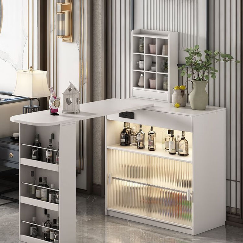 Mikeyou bar counter black cream style home island dining table living room balcony partition cabinet sofa side cabinet small apartment sideboard installation included light luxury black bar counter