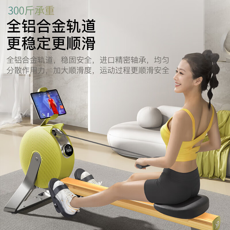 Easy-to-run Ark V3 rowing machine home fitness self-generating smart magnetic resistance indoor dragon boat training equipment self-generating version fruit gray green