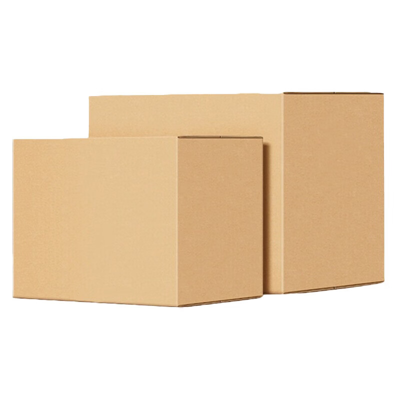 Moving cartons, thickened and hardened corrugated paper for packaging, book express boxes, cardboard boxes, moving boxes, 5 pcs without buckle handles (size 50*35*30cm)