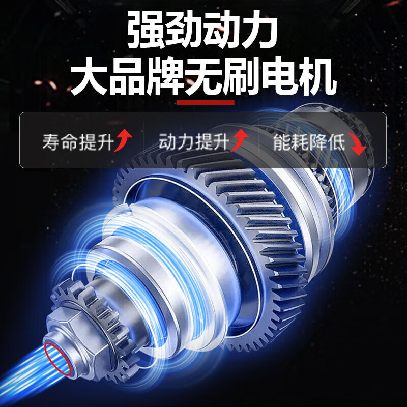 Oulixi high-power electric chain saw lithium battery saw rechargeable logging woodworking saw household handheld pruning saw electric agricultural tool 10-inch brushless model dual lithium battery + double chain