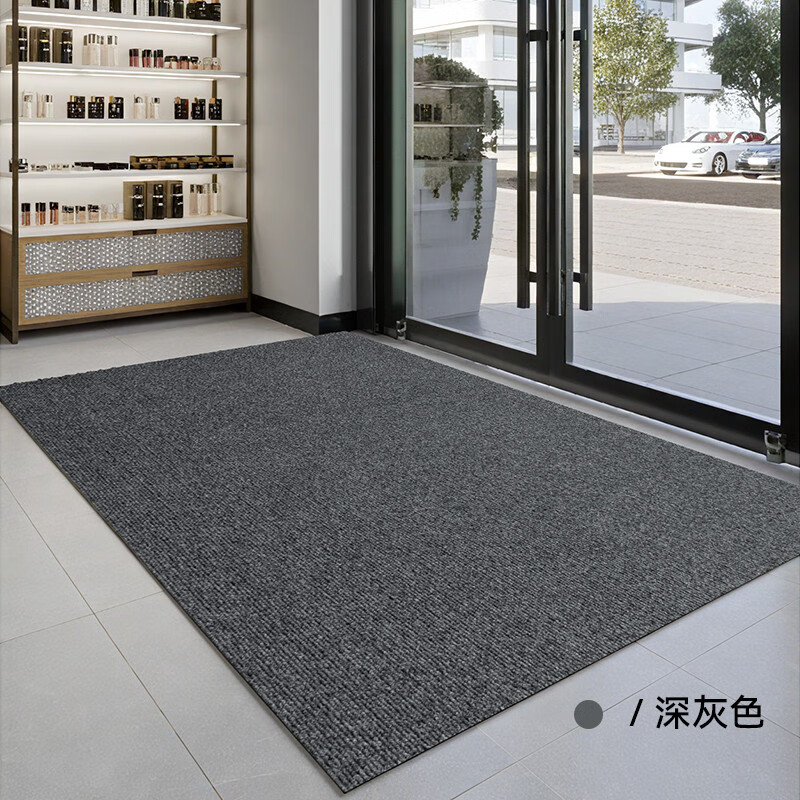 Fantasy Carpet Commercial Large Area Door Mat Entrance Hotel Door Corridor Front Mat Waterproof Anti-Slip Entry Door Mat TP Stripe - Gray 1.2 meters wide x 5 meters long