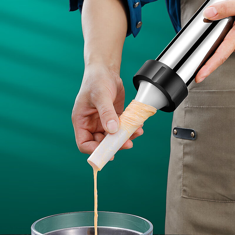 Enema machine, household sausage casing, food-grade sausage machine, manual sausage filling container, sausage making tool, stainless steel model, free 4 enema tubes