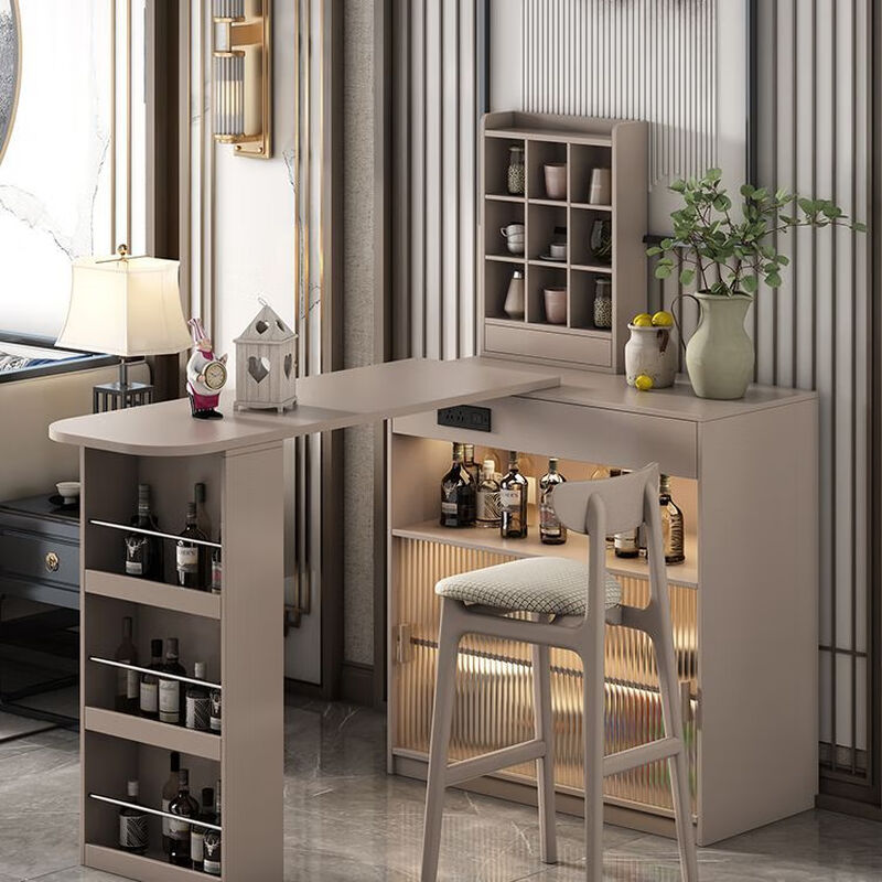 Mikeyou bar counter black cream style home island dining table living room balcony partition cabinet sofa side cabinet small apartment sideboard installation included light luxury black bar counter