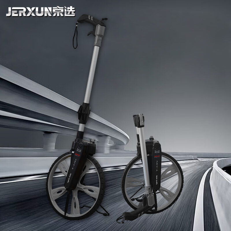 JERXUN imported hand-pushed roller distance measuring wheel roller ruler high-precision digital display mechanical and electronic ruler wheel measuring instrument
