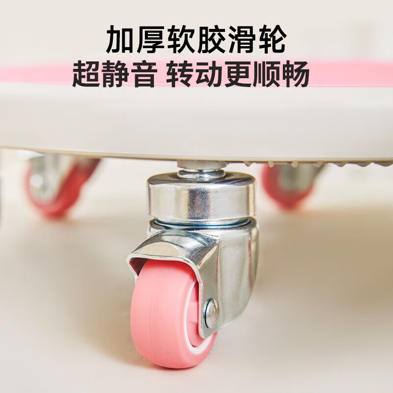 Fantasy Six-Wheel Sliding Disk, Abdominal Disc, Silent Abdominal Muscle Universal Wheel, Sports Equipment, Abdominal Wheel, Fitness Home Sliding Disk, Goddess Pink Six-Wheel Sliding Disc + Large Support Pad + Thick Kneeling