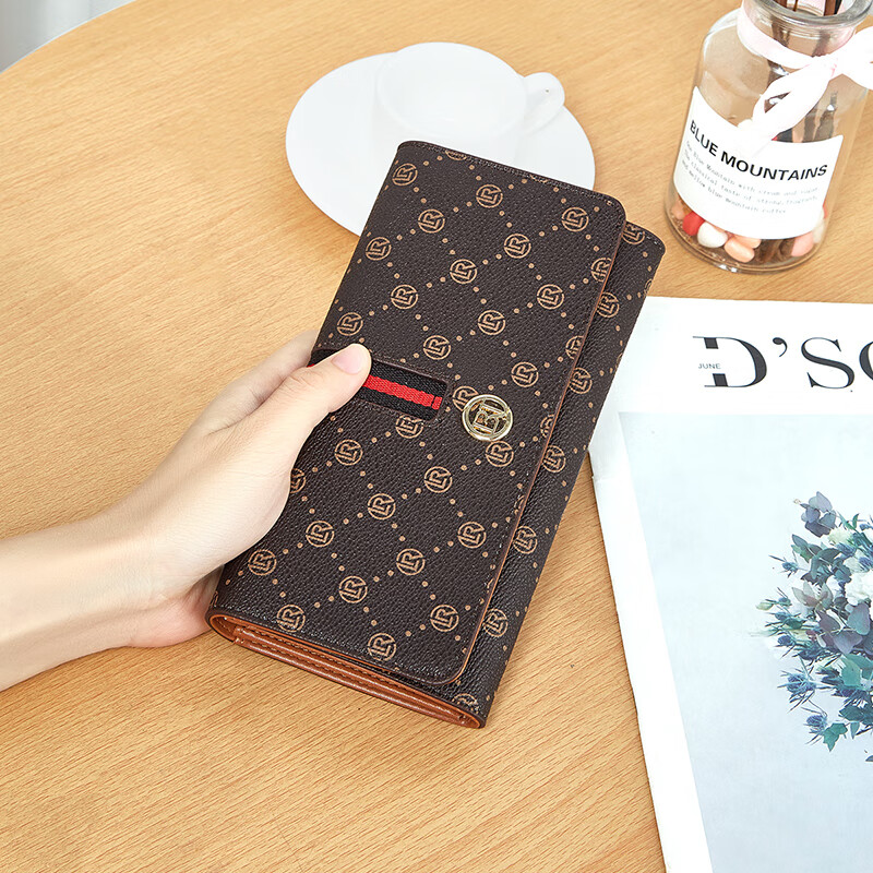 Old lady wallet large capacity long card holder 30% off money bill holder clutch bag coin purse birthday gift for girlfriend