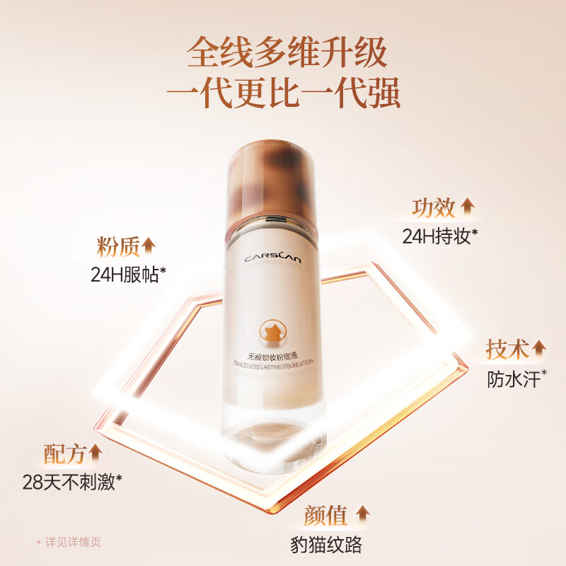 Carslan 4.0 upgraded Little Night Cat liquid foundation concealer, oil control, long-lasting, non-removing makeup P02 30g New Year's Valentine's Day gift