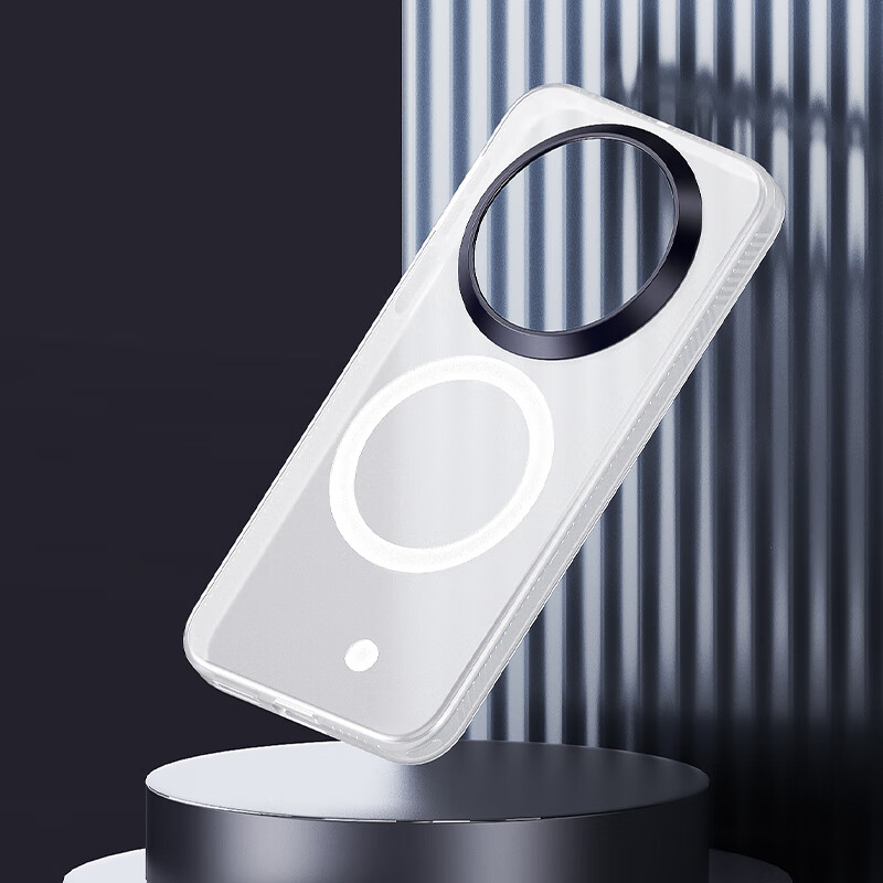 ESCASE Hall Magnetic Suitable for Huawei Mate80 mobile phone case magnetic all-inclusive mate80Pro protective cover IML frosted semi-permeable anti-fall anti-slip fingerprint simple men and women transparent black