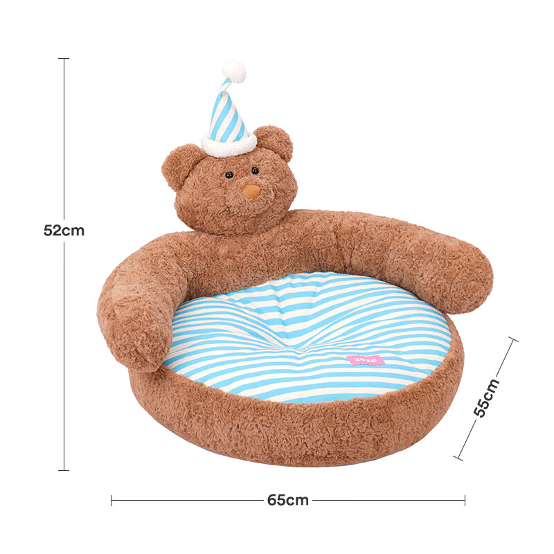 ZEZE Nick Bear Dog House Cat House All Seasons Open Pet Bed Small Dog Cat Dog Bed Sofa