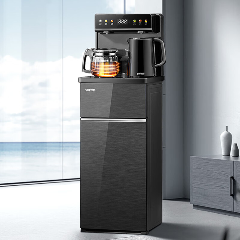 SUPOR tea bar machine household high-end living room tea bar cabinet water dispenser all-in-one machine with lower bucket fully automatic vertical kettle office electric kettle smart water bar CBJ27