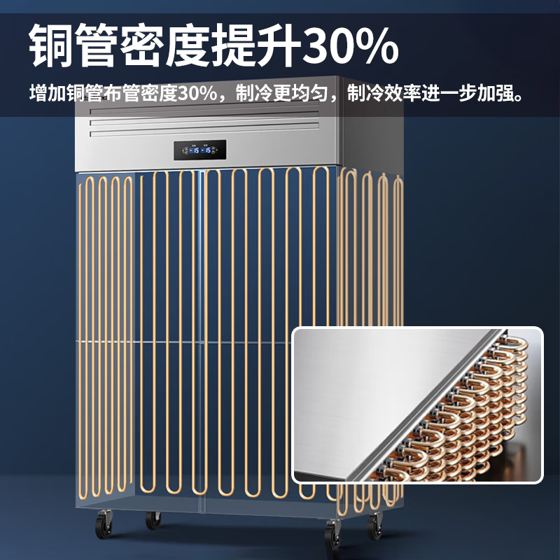 Snowflake Commercial Refrigerator Four Doors Six Doors Stainless Steel Shelf Fresh Refrigeration Freezing Large Capacity Catering Restaurant Kitchen Vertical Display Cabinet Large Four Doors Full Freezing | First Level Energy Saving | Pure Copper Refrigeration | Intelligent Digital Display