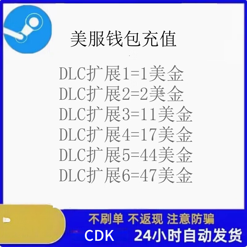 Steam US dollar area recharge card wallet recharge code country/Azerbaijan/Turkey/Argentina balance activation code/redemption code US Dollar CDK point card DLC extension 3