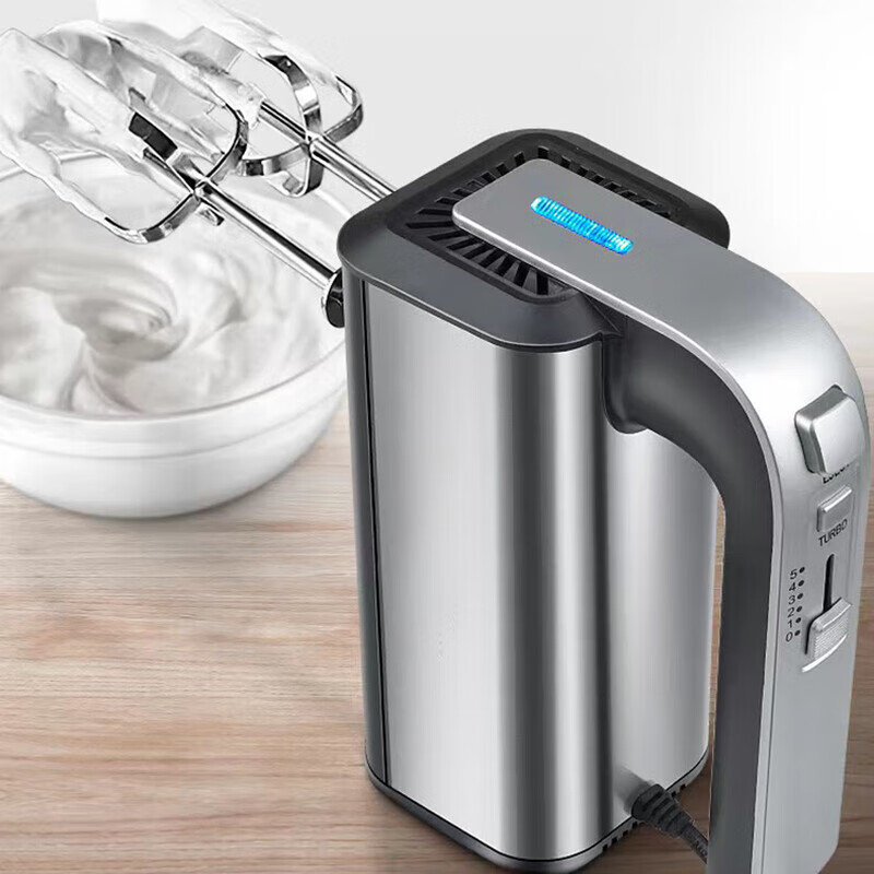 Huaiman egg beater mixer new electric egg beater household high-power 304 stainless steel egg beater ice cream standard + 12 wire rods + storage base