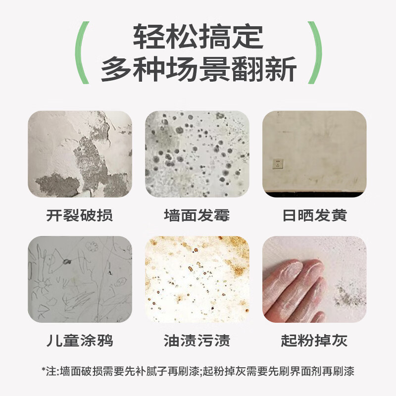 Carbaoli Wanyi latex paint indoor home self-painting interior wall white environmentally friendly wall paint wall paint paint net smell 4 effects in 1 20kg/15L