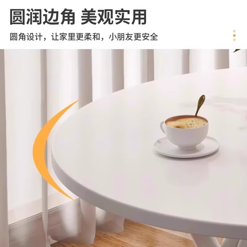 Folding table dining table for home outdoor dining square table balcony round table portable dining table simple set table and chair combination hot-selling large white 80cm round table