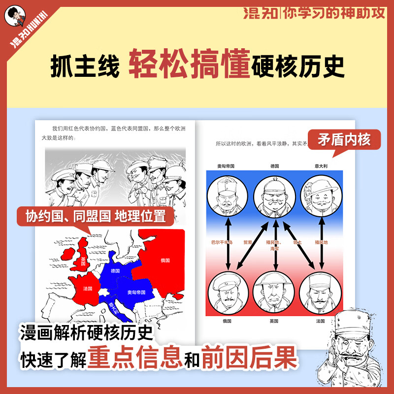 Hun Zhi Comic World War, read the two wars in one breath, grasp the context, watch the game, and gain insight into the changes in the world. Quickly read the context of the two wars and use history to understand the great changes today
