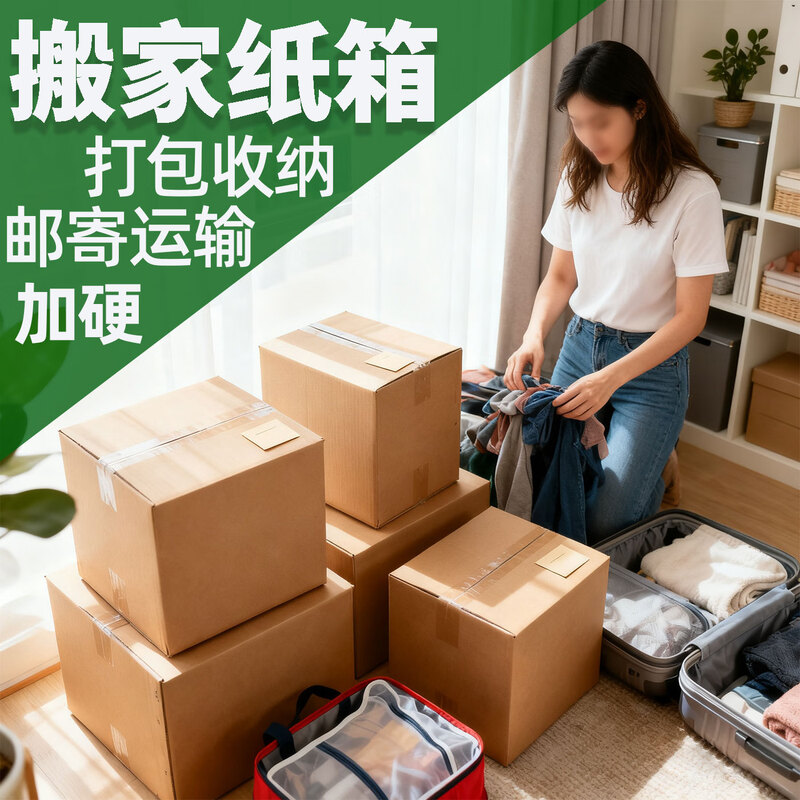 Qianheng 54*44*47cm moving paper box extra hard extra large rectangular storage storage box express packaging international logistics aviation aircraft consignment special paper box