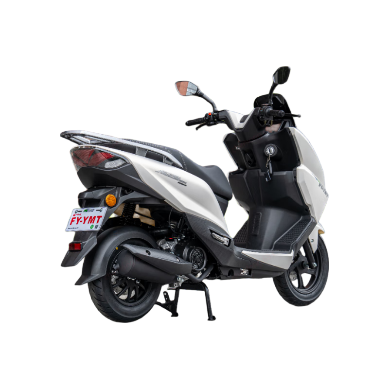 Flying Eagle Angel Eye 150 Pedal Fuel Motorcycle, Safe and Intelligent Double Disc Brakes for Transportation and Fuel Saving, Symphony White Supreme Model