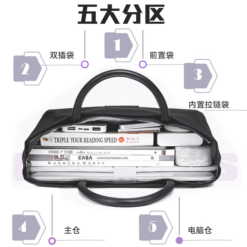 VICTORIATOURIST computer bag portable 16-inch laptop bag Apple macbook Lenovo Huawei large capacity briefcase