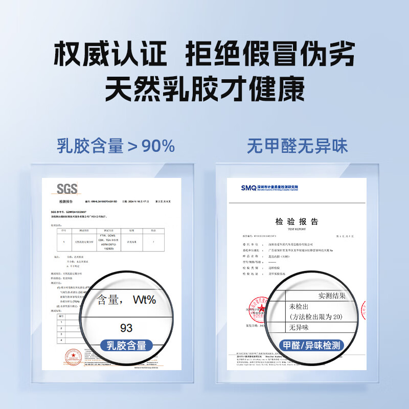 Aichewu Latex Car Rear Mattress Car SUV Back Seat Folding Bed Board Travel Bed Car Sleeping Artifact Mat