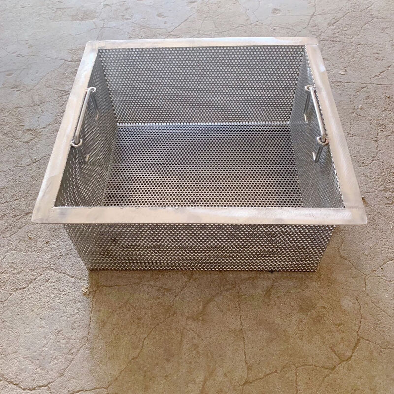 Wen Yijia stainless steel filter basket dishwashing pool filter residue oil barrier blue filter basket storage rack filter length 20 width 20 height 15 3 mm pore size (excluding edges) 1