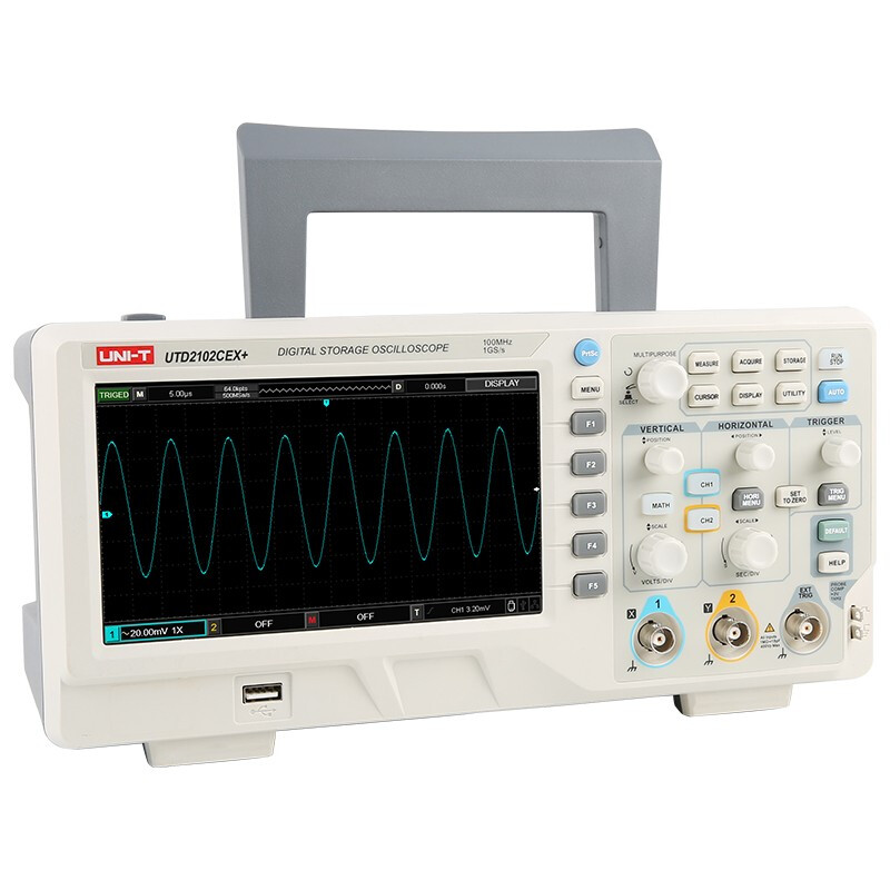 UNI-T dual-channel oscilloscope desktop digital storage oscilloscope 100M/50M/25M UTD2102CEX+