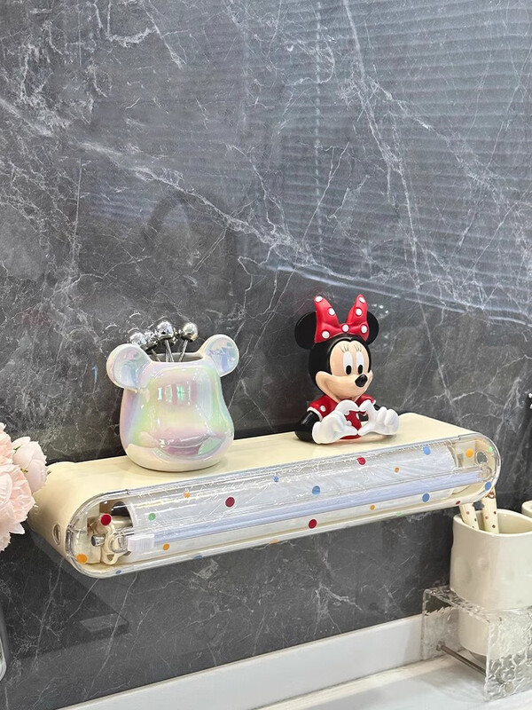 Tuojin imported quality suction cup cling film cutter from Germany, cute refrigerator kitchen tin foil household cling film cover special milk white 1 pack double suction cup / suitable for 99 cling film on the market