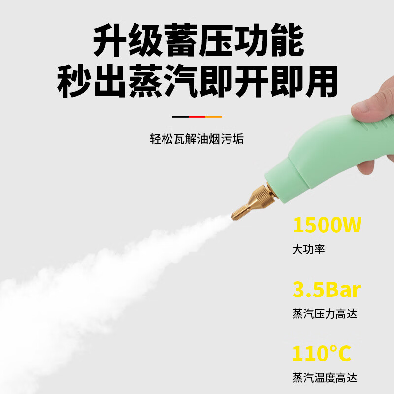 Ruizhi household appliances multi-functional full set of air-conditioned kitchen special cleaning all-in-one machine high pressure and high temperature steam cleaning machine disinfection car beauty film interior formaldehyde removal mop top version