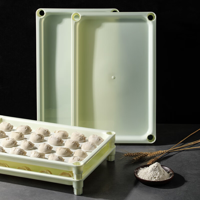 Rihe Sheng Tang dumpling storage box for refrigerator dumpling tray multi-layer dumpling quick-freezing box commercial special plate dumpling box 6 layers dumpling tray-5 layers