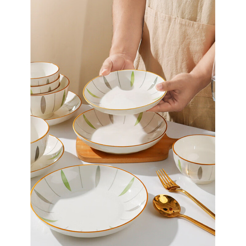 Tuojin underglaze color rice bowl household 2026 new particularly beautiful tableware small bowl ceramic eating bowl noodle bowl soup bowl 5-inch Yongliu bowl 4 pieces