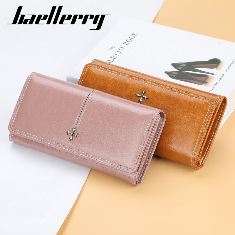Baellerry wallet new style women's long Korean style multi-card zipper mobile phone bag fashionable versatile clutch red