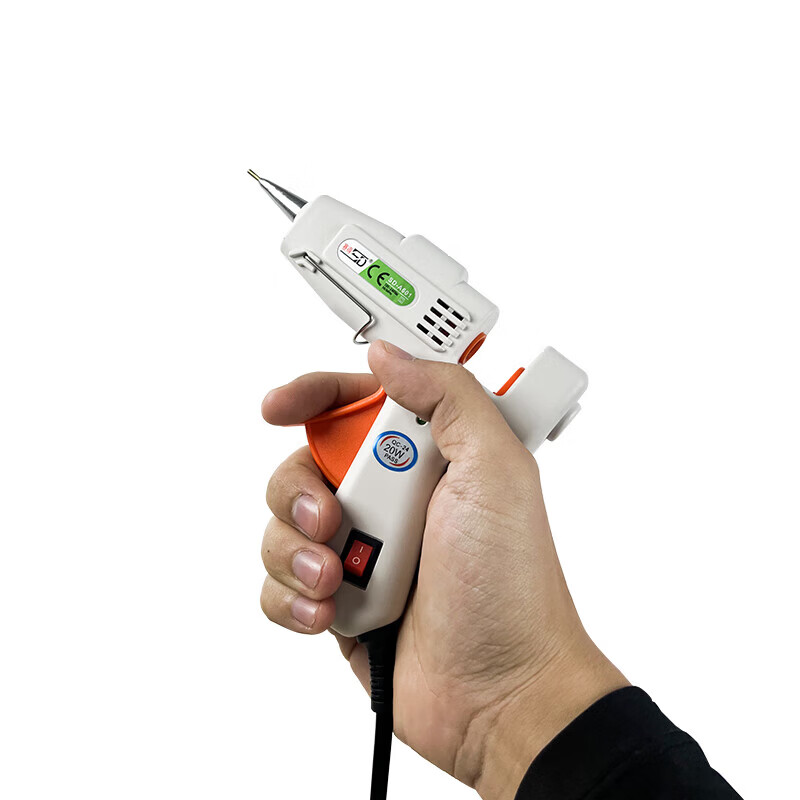 20W hot melt glue gun with thin head and extended caliber 1.0mm for household handmade DIY jewelry pasting thin adhesive strips Saide-20W small glue gun (thin mouth)