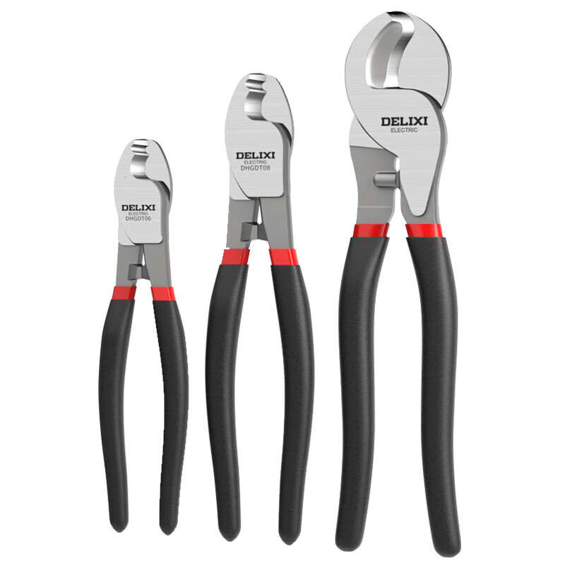 DELIXI ELECTRIC cable cutters, wire scissors, cable pliers, electrician cutting and breaking pliers, cable cutters, manual twisting pliers, industrial cable cutters, 8 inches
