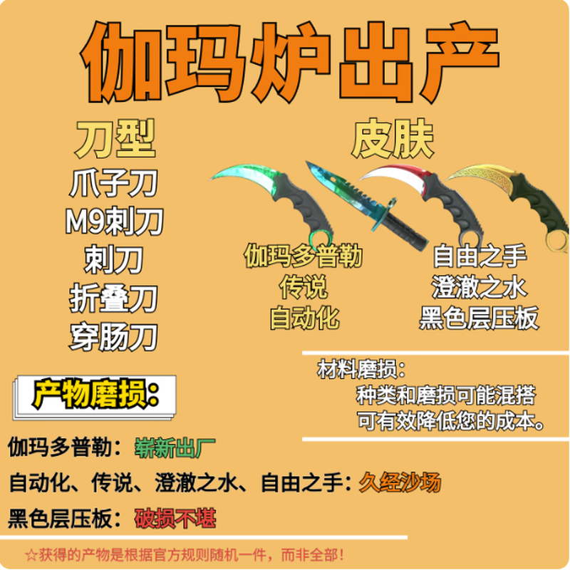 Instantly issued in stock CS2 replacement account, alchemy account, self-opening account, synthetic account, red secret material CSGO Gamma Furnace (with Gamma Claw M9) (5 in 1) Quantity shot 3