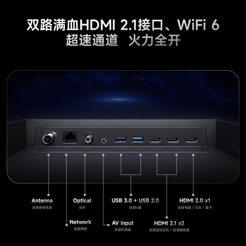 Xiaomi new product TV 75-inch Mini LED 288Hz ultra-high brush 4K ultra-high definition 64 large storage ultra-thin metal full-screen smart home projection flat-panel TV 75-inch door-to-door installation X75 64G large memory