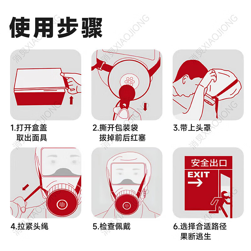 Yuyan Pioneer Gas Mask Fire-fighting Special Mask Smoke-proof Respirator Fire-proof Hotel National Standard 3C Certification Household Fire Escape Children's Mask (3C Certification)