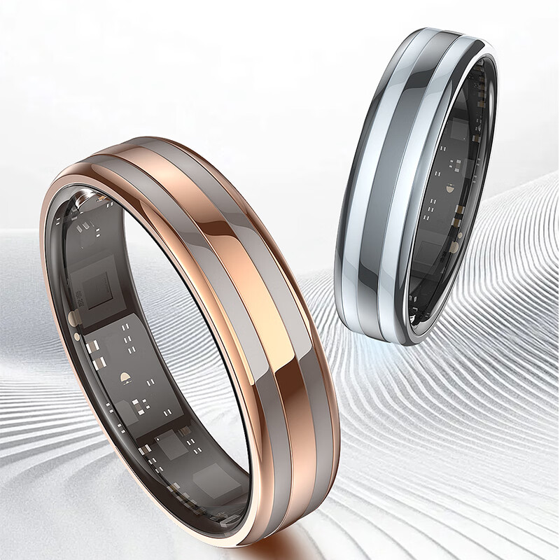 CH Medical Flagship Heart Rate and Blood Pressure All-Weather Monitoring Smart Ring Blood Oxygen Sleep Pressure Blood Sugar Recording Sports Health Ring Waterproof Gift Recommended for Men and Women Gold 9