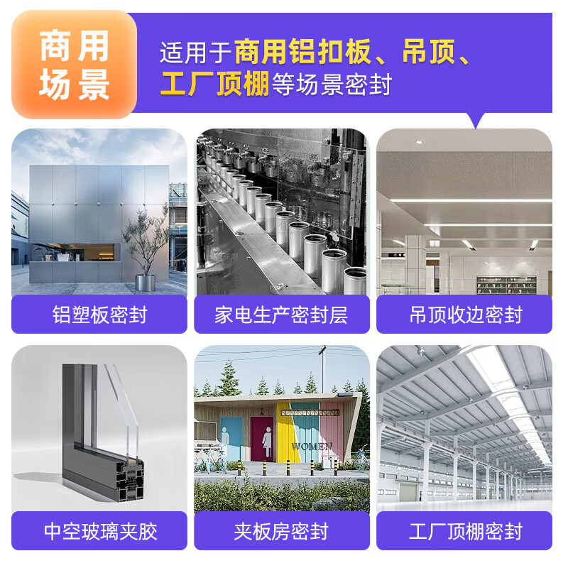 FullTeam glass glue sealant neutral silicone weather-resistant glue door and window waterproof edge sealing glue 300ml FB616 porcelain white