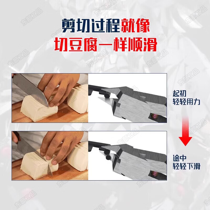 Eastern industrial products water mouth pliers model scissors model tools up to assembly tools single-edged diagonal pliers ultra-thin blade military model set pliers